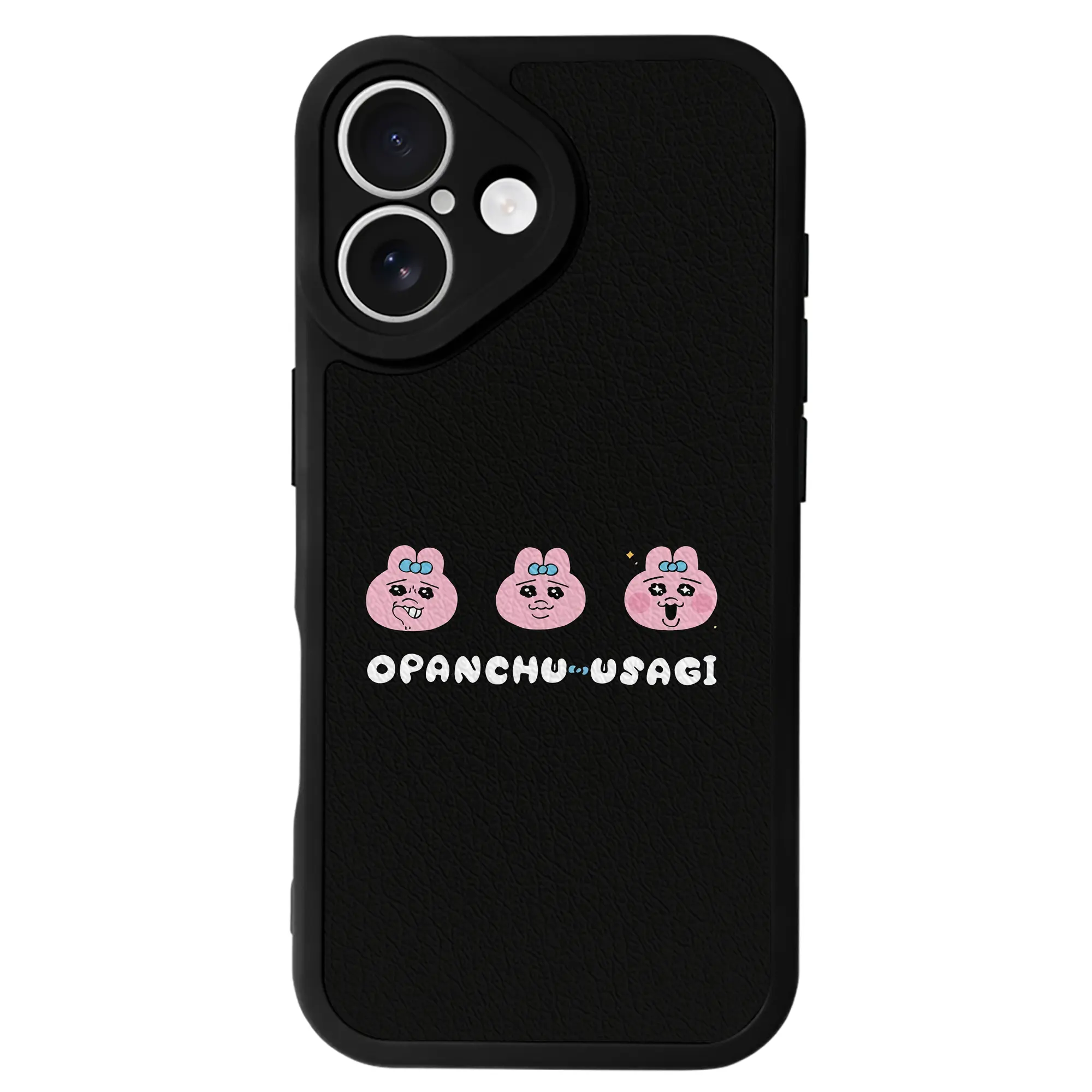 おぱんちゅうさぎ グッズ おぱんちゅうさぎ - IPhone 16シリーズ対応 ・ シリコンスマホケース ・ レザー調 ・ 高精度フィット ・ 耐衝撃 ・ ワイヤレス充電対応 ・ 精密カット